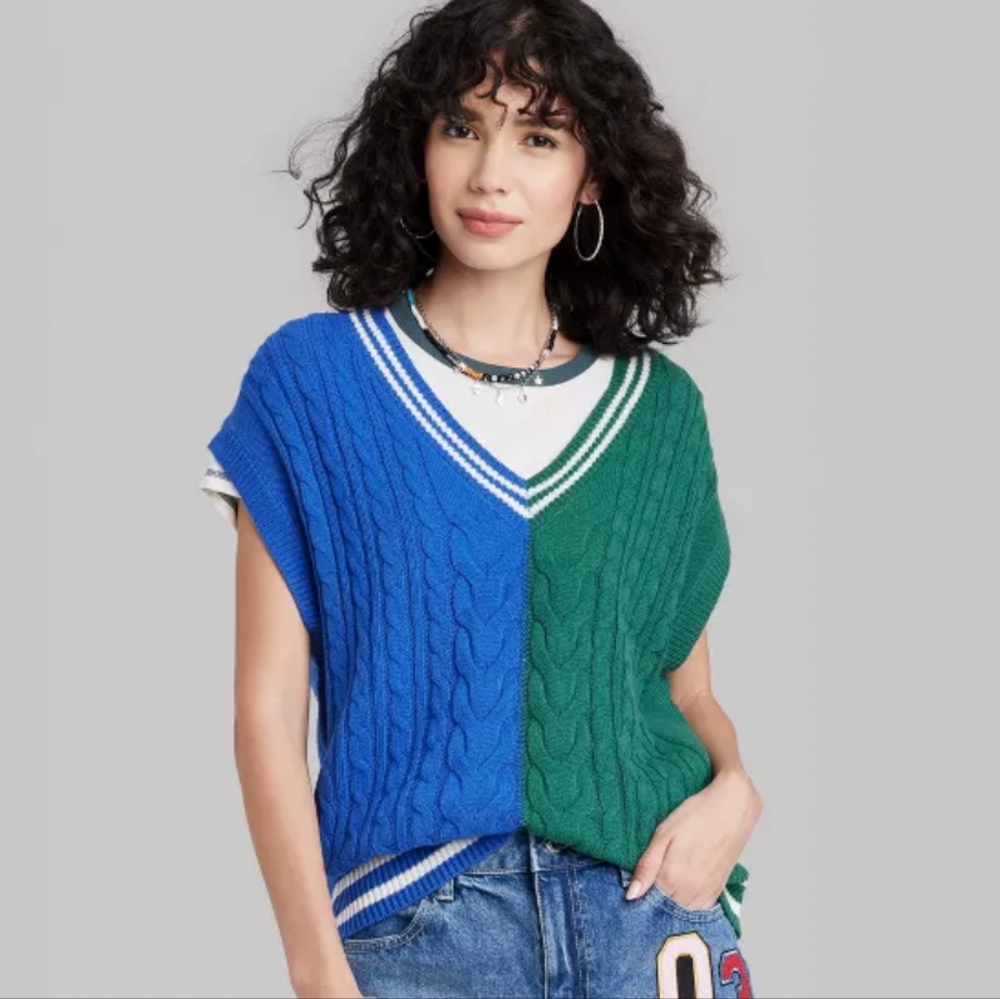 Wild Fable Oversized Asymmetrical Sweater Vest